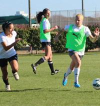girls club soccer players TDS Combines
