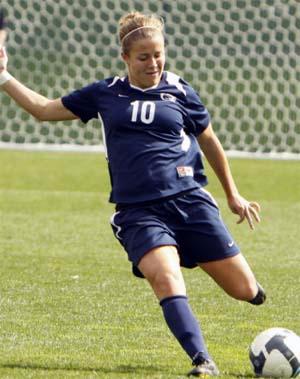 Women's college soccer player Christine Nairn.
