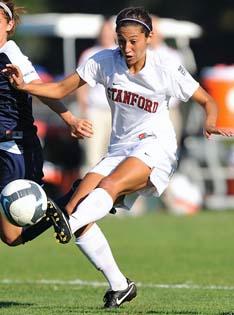 Women's college soccer player Christen Press of Stanford.