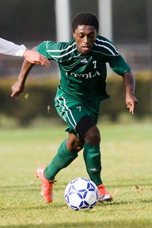 mens college soccer player from loyola