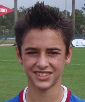boys youth club soccer player diego fagundez
