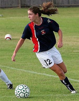 girls youth club soccer player heather magee
