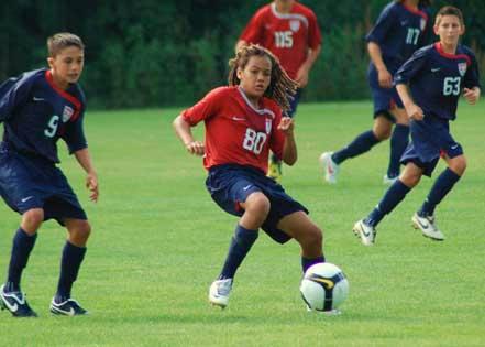 Emerson Hyndman youngest player at U15 camp