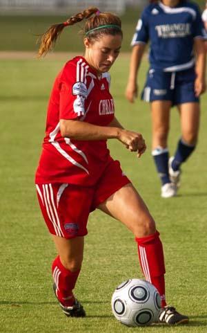 Elite girls club soccer player Rebecca Twining.