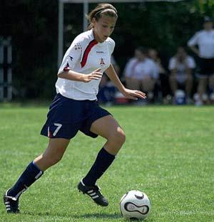 Elite club soccer player Erin Ahmed.