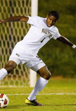 wake forest men's college soccer player sean okoli