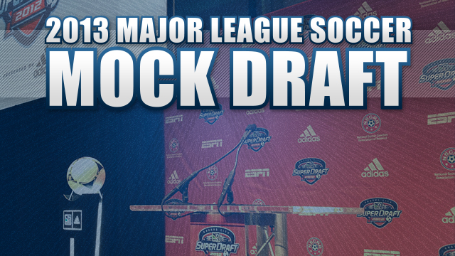 2013 MLS SuperDraft Mock Draft v 1.0