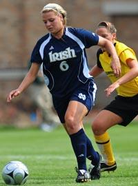 notre dame women's college soccer player melissa henderson