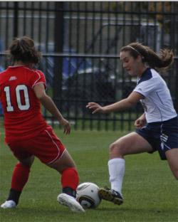 notre dame women's college soccer player liz tucker
