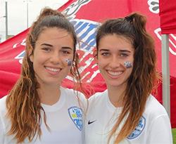 Kaitlin and Taylor Klawunder, girls club soccer, Notre Dame soccer