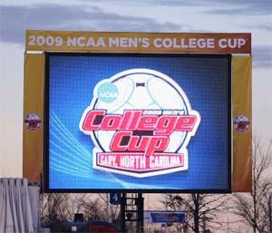 college soccer cup sign
