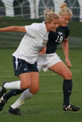 Notre Dame women's college soccer player Lauren Fowlkes.