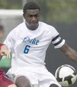 Duke men's college soccer player Chrisian Ibeagha