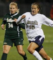 Notre Dame women's college soccer player