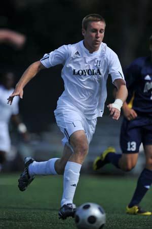 Loyola men's college soccer player Phil Bannister.