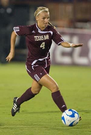 Texas A&M women's college soccer player Amber Gntatzig.