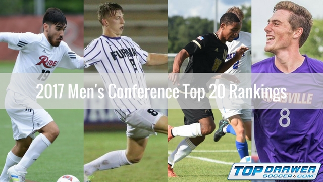 Men's Conference Top 20 rankings update