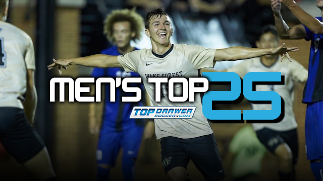 TopDrawerSoccer Men’s DI Top 25: Oct. 1