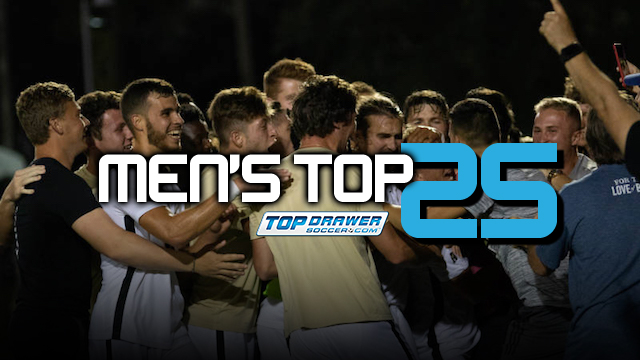 TopDrawerSoccer Men’s DI Top 25: Oct. 22