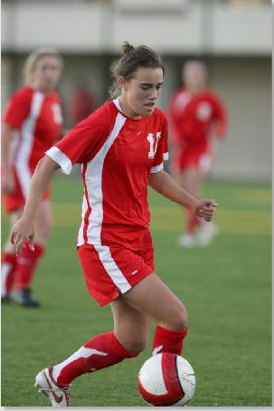 Elite club soccer player Amanda Owens.