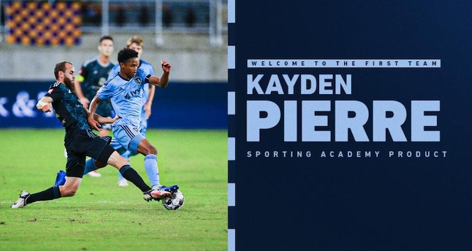Kayden Pierre signs HG contract with SKC
