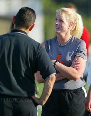 College soccer coach Julie Shackford of Princeton.