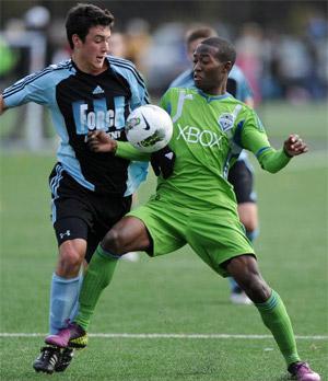 sounders and de anza force boys club soccer players