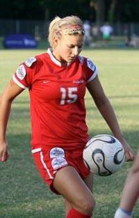 Elite club soccer player Kristin Cummins.