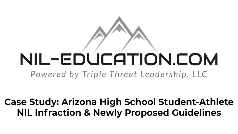 AZ HS NIL Infraction, Proposed Guidelines