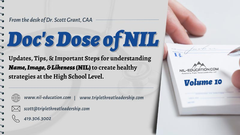 Managing NIL: Role of HS Athletic Depts.