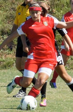 girls elite youth club soccer player maddie burdick