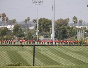 boys youth club soccer players