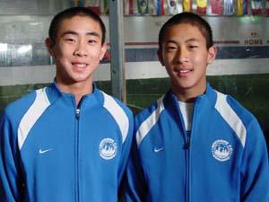 Elite club soccer players Andrew and Michael Chang.