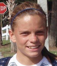 girls youth club soccer player laura liedle