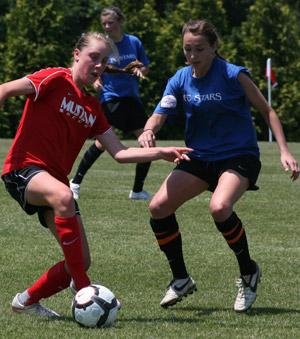 girls club soccer players from mustang and fc stars