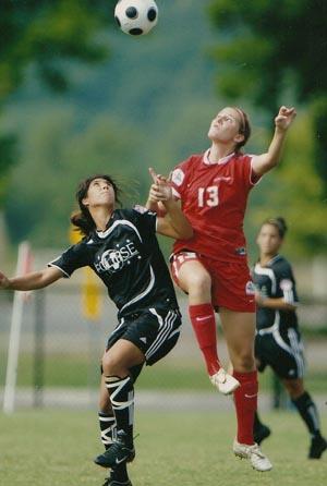 Elite club soccer player Shelby Redman from the Dallas Texans.