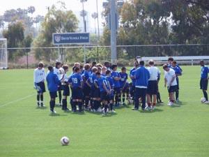 boys youth club soccer players