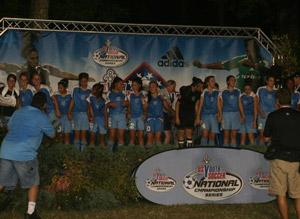 girls youth club soccer players from san juan sc