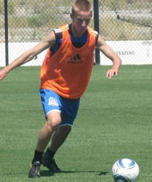 boys youth club soccer player travis pillon