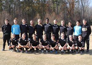 girls youth club soccer players