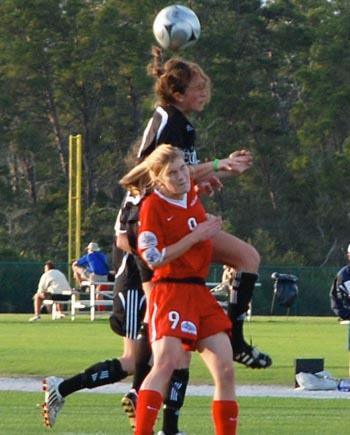 Elite club soccer player Haley Cooper.