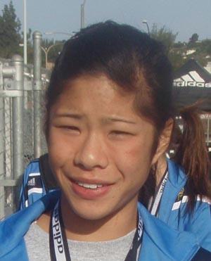 girls youth club soccer player tracy hong