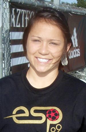 girls youth club soccer player Loeau Labonta