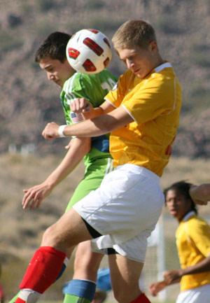 boys youth club soccer players