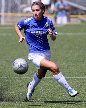 girls youth club soccer player