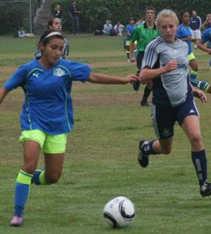 elite girls youth club soccer players