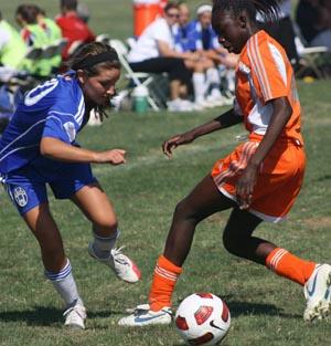 girls youth club soccerp players