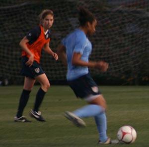 Elite club soccer player compet at the national camp in Carson, CA.