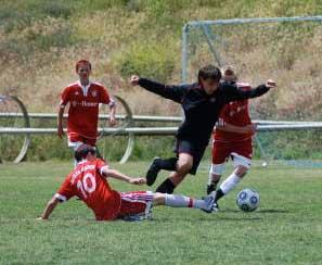 elite boys club soccer players in a club soccer tournament