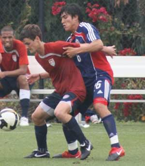 elite boys club soccer players compete in a soccer camp